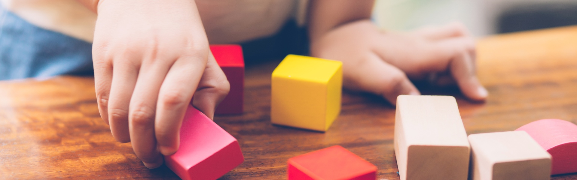 Caregiver-Mediated Services - Child Playing with Blocks